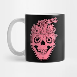 Pink Skull Brain Ramen Mug